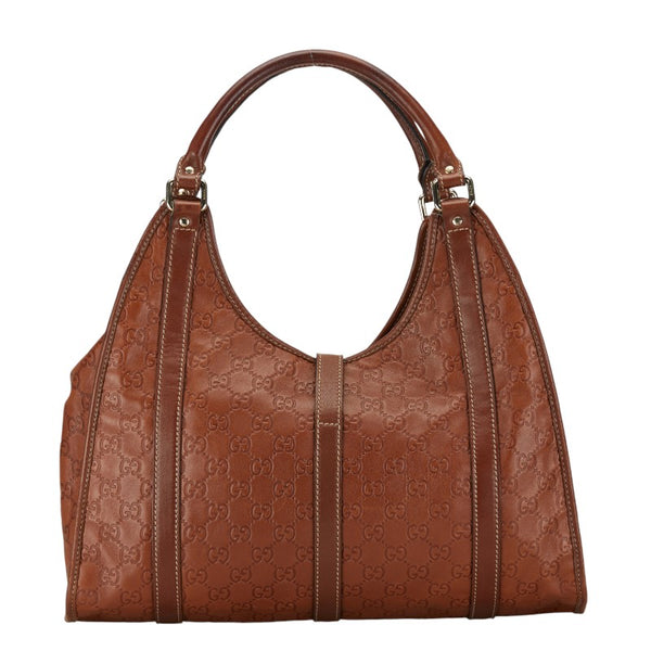 グッチ グッチシマ ワンショルダーバッグ 203494 ブラウン レザー レディース GUCCI 【中古】