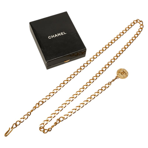 シャネル ココマーク チェーンベルト ゴールド メッキ レディース CHANEL 【中古】