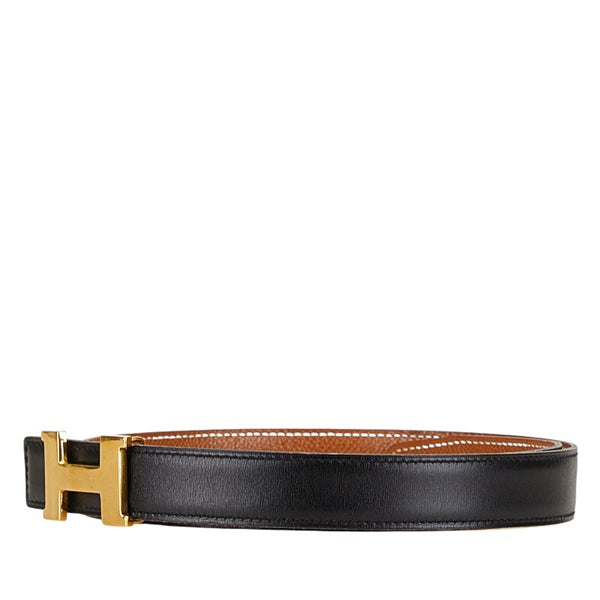 エルメス コンスタンス Hバックル ベルト サイズ:70 ブラック ブラウン レザー レディース HERMES 【中古】