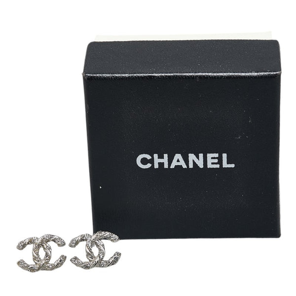 シャネル ココマーク ラインストーン ピアス シルバー メタル レディース CHANEL 【中古】