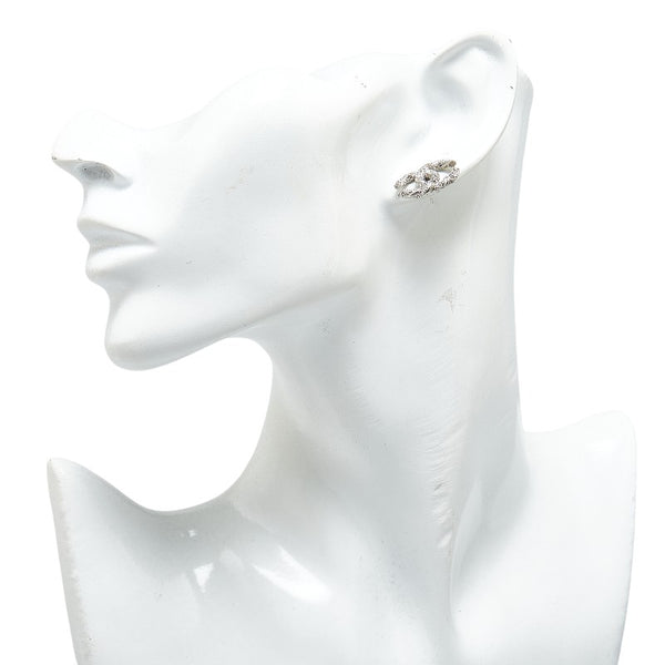 シャネル ココマーク ラインストーン ピアス シルバー メタル レディース CHANEL 【中古】