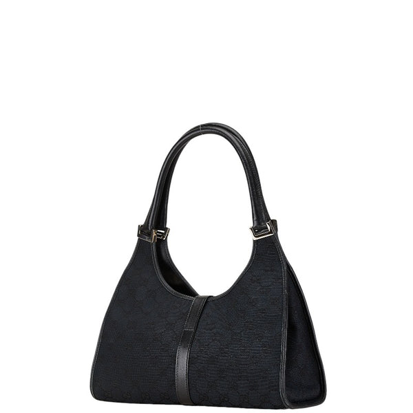 グッチ GGキャンバス ジャッキー ハンドバッグ 002 1067 002113 ブラック キャンバス レザー レディース GUCCI 【中古】