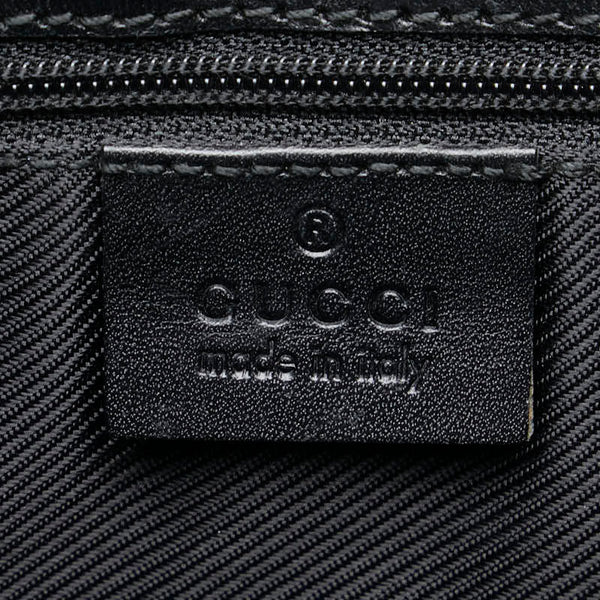 グッチ GGキャンバス ジャッキー ハンドバッグ 002 1067 002113 ブラック キャンバス レザー レディース GUCCI 【中古】