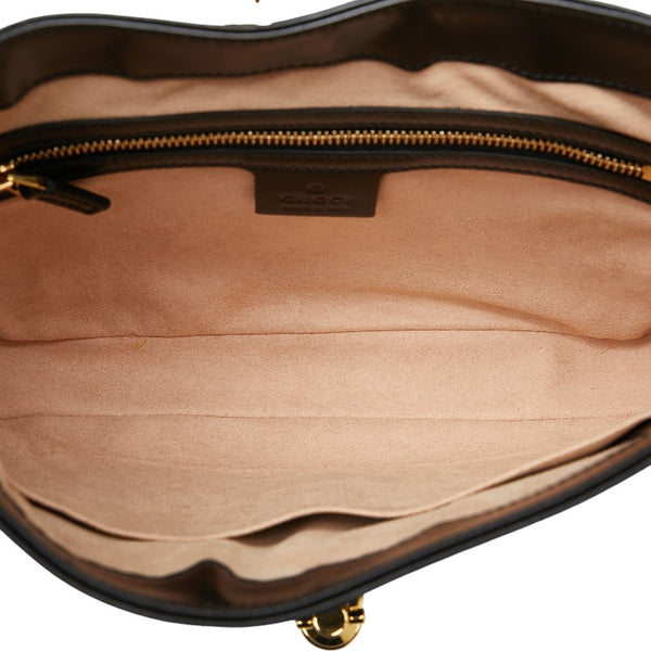 グッチ ショルダーバッグ 636709 ブラック レザー レディース GUCCI 【中古】