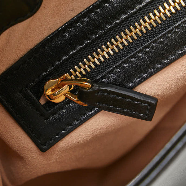 グッチ ショルダーバッグ 636709 ブラック レザー レディース GUCCI 【中古】