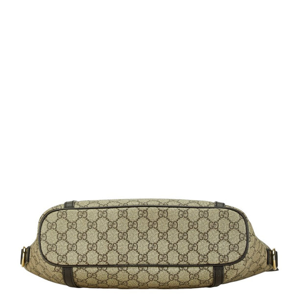グッチ GGキャンバス トートバッグ ショルダーバッグ 2WAY 388929 ベージュ ブラウン キャンバス レザー レディース GUCCI 【中古】