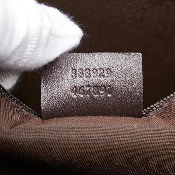 グッチ GGキャンバス トートバッグ ショルダーバッグ 2WAY 388929 ベージュ ブラウン キャンバス レザー レディース GUCCI 【中古】