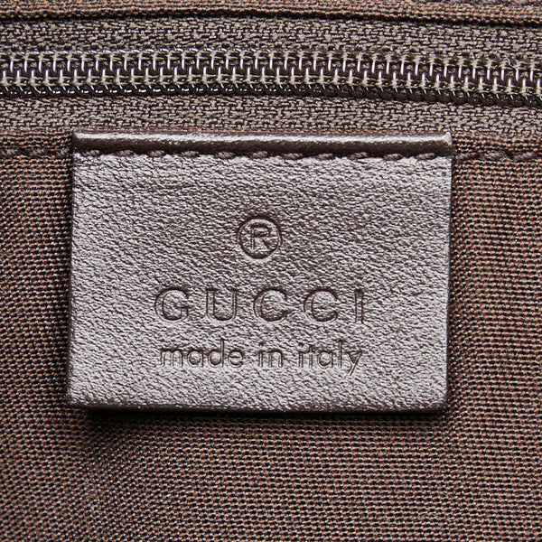 グッチ GGキャンバス トートバッグ ショルダーバッグ 2WAY 388929 ベージュ ブラウン キャンバス レザー レディース GUCCI 【中古】