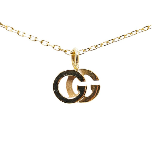 グッチ ダブルG ネックレス K18YG イエローゴールド ブルートパーズ レディース GUCCI 【中古】