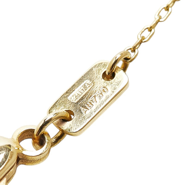 グッチ ダブルG ネックレス K18YG イエローゴールド ブルートパーズ レディース GUCCI 【中古】