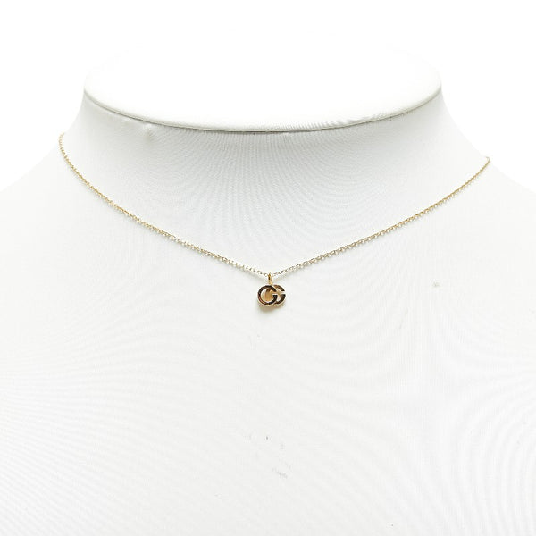 グッチ ダブルG ネックレス K18YG イエローゴールド ブルートパーズ レディース GUCCI 【中古】