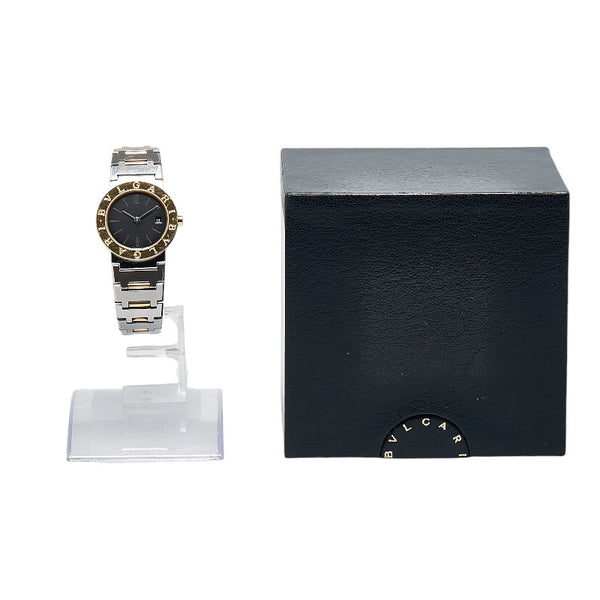 ブルガリ ブルガリブルガリ 腕時計 BB26SGD クオーツ ブラック文字盤 ステンレススチール レディース BVLGARI 【中古】