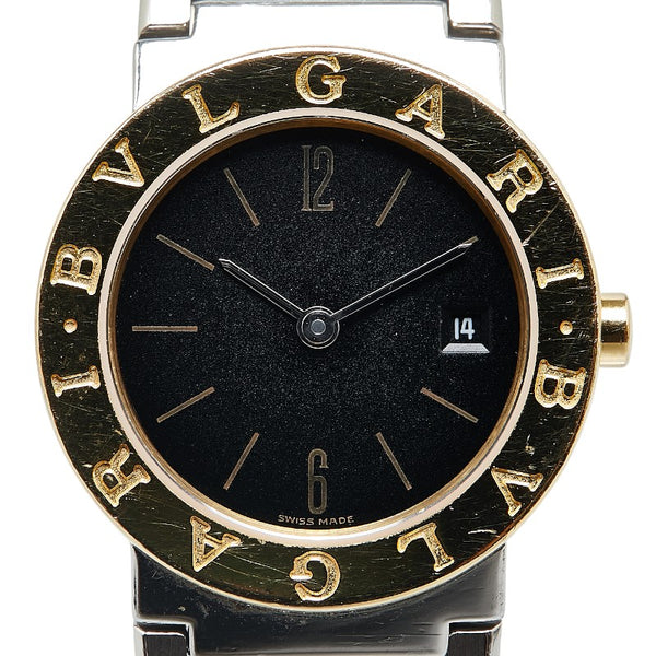 ブルガリ ブルガリブルガリ 腕時計 BB26SGD クオーツ ブラック文字盤 ステンレススチール レディース BVLGARI 【中古】