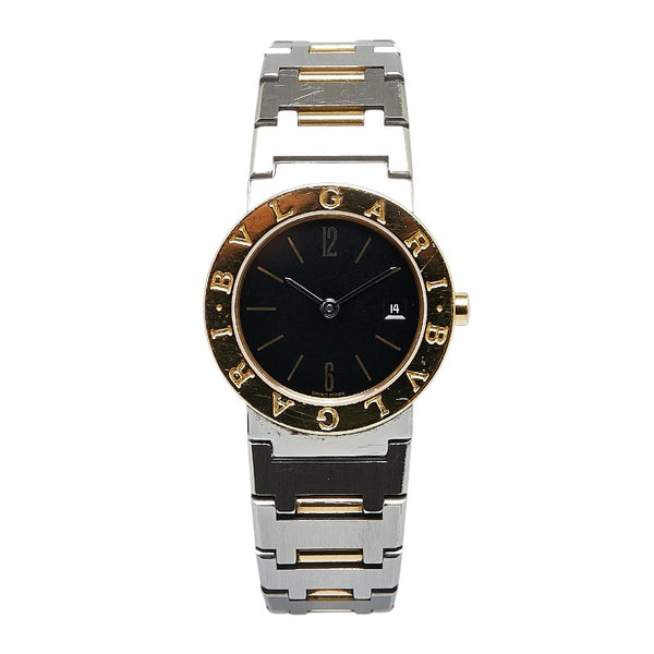 ブルガリ ブルガリブルガリ 腕時計 BB26SGD クオーツ ブラック文字盤 ステンレススチール レディース BVLGARI 【中古】