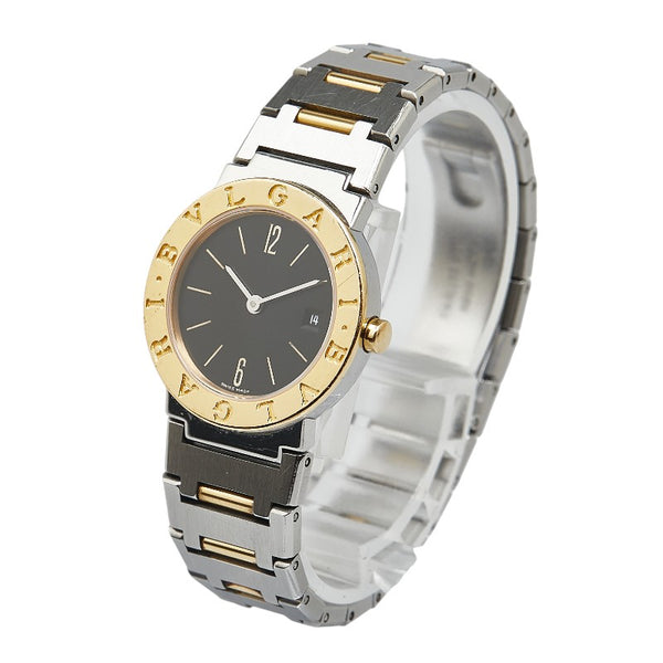ブルガリ ブルガリブルガリ 腕時計 BB26SGD クオーツ ブラック文字盤 ステンレススチール レディース BVLGARI 【中古】