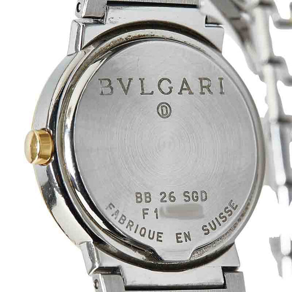 ブルガリ ブルガリブルガリ 腕時計 BB26SGD クオーツ ブラック文字盤 ステンレススチール レディース BVLGARI 【中古】