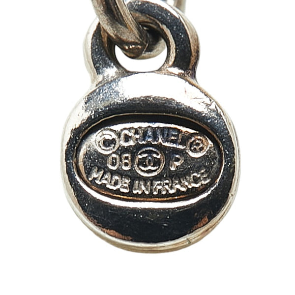 シャネル ココマーク ネックレス シルバー ブラック メタル レディース CHANEL 【中古】