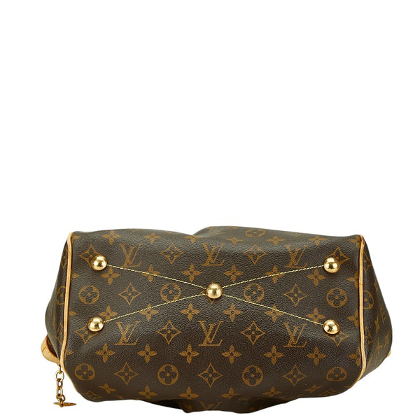 ルイ ヴィトン モノグラム ティヴォリPM ハンドバッグ M40143 ブラウン PVC レザー レディース LOUIS VUITTON 【中古】