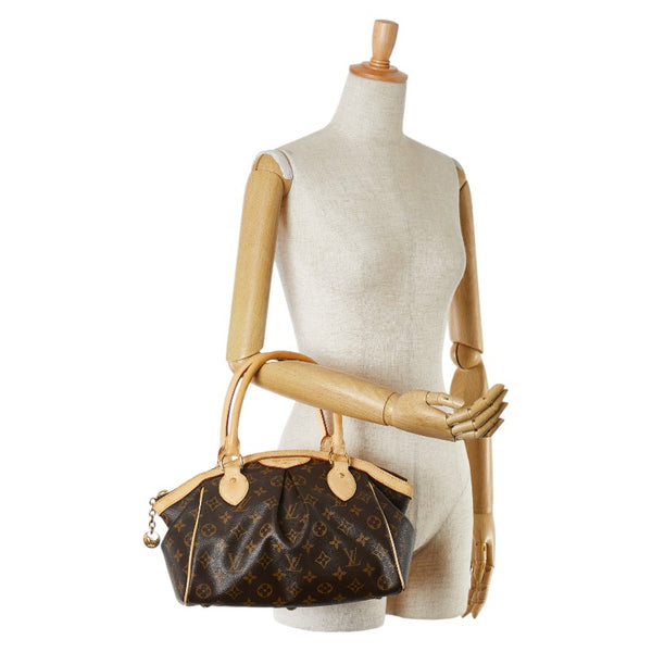 ルイ ヴィトン モノグラム ティヴォリPM ハンドバッグ M40143 ブラウン PVC レザー レディース LOUIS VUITTON 【中古】