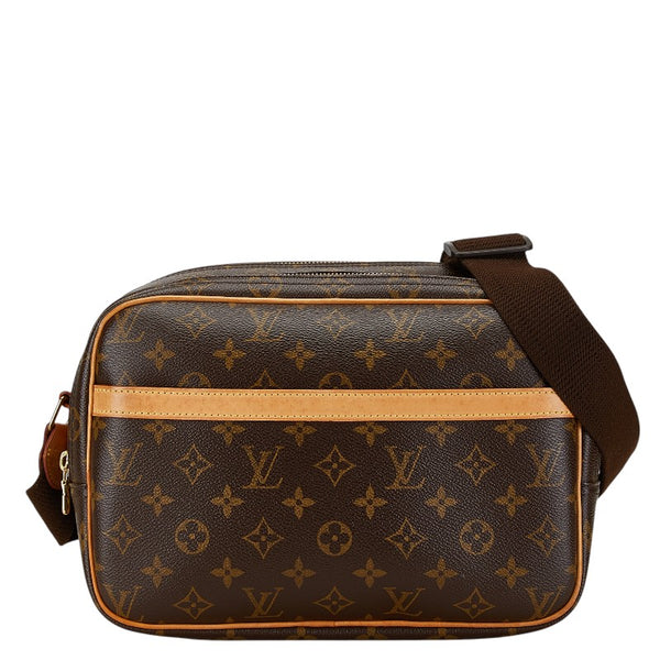 ルイ ヴィトン モノグラム  リポーターPM 斜め掛け ショルダーバッグ  M45254 ブラウン PVC レザー レディース LOUIS VUITTON 【中古】