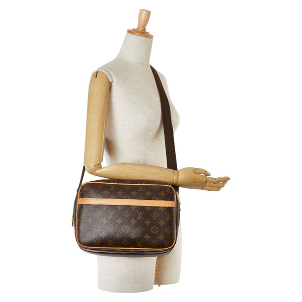 ルイ ヴィトン モノグラム  リポーターPM 斜め掛け ショルダーバッグ  M45254 ブラウン PVC レザー レディース LOUIS VUITTON 【中古】