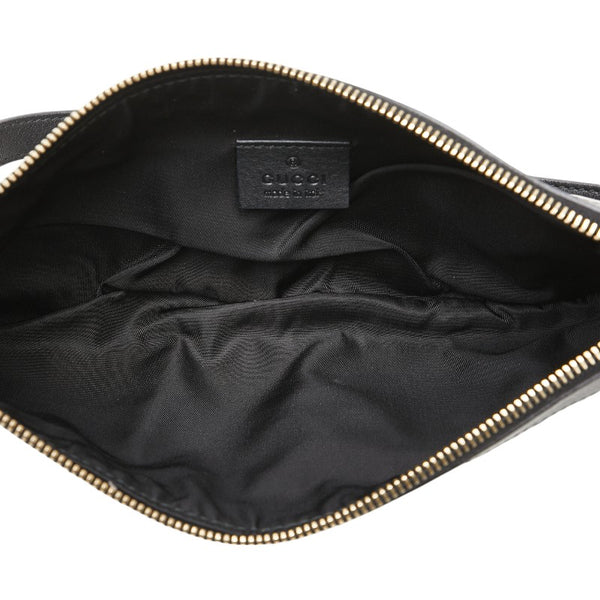 グッチ GGラメ GGスプリーム ポーチ ミニハンドバッグ 212122 ネイビー PVC レザー レディース GUCCI 【中古】