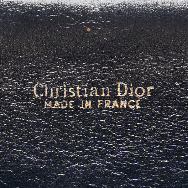 ディオール トロッター セカンドバッグ クラッチバッグ ベージュ ネイビー キャンバス レザー レディース Dior 【中古】