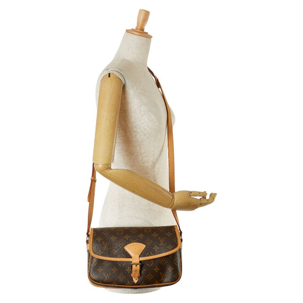 ルイ ヴィトン モノグラム ソローニュ 斜め掛け ショルダーバッグ M42250 ブラウン PVC レザー レディース LOUIS VUITTON 【中古】