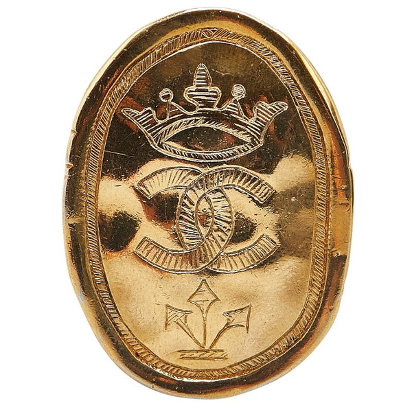 シャネル ココマーク 王冠 クラウン モチーフ ブローチ ゴールド メッキ レディース CHANEL 【中古】