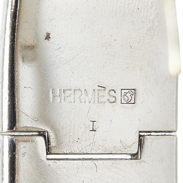 エルメス クリッククラックH GM バングル シルバー ピンク メタル レディース HERMES 【中古】