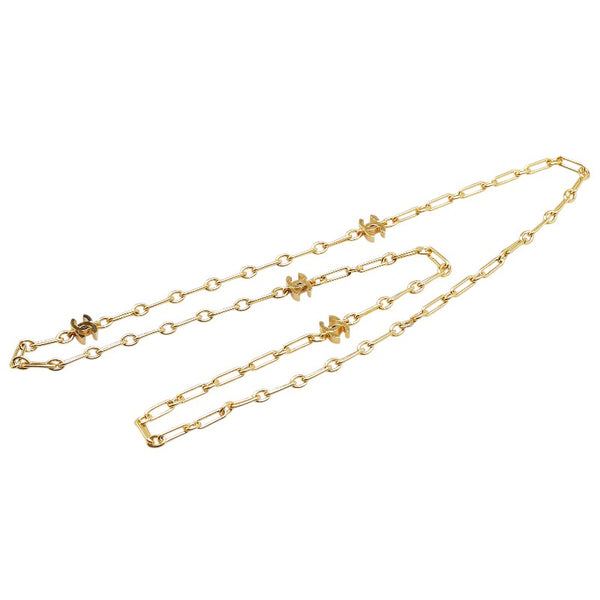 シャネル ココマーク チェーン ネックレス ゴールド メッキ レディース CHANEL 【中古】