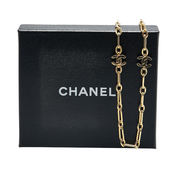 シャネル ココマーク チェーン ネックレス ゴールド メッキ レディース CHANEL 【中古】