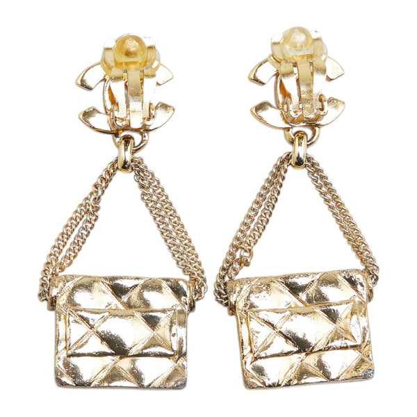 シャネル ココマーク マトラッセバッグ イヤリング ゴールド メッキ レディース CHANEL 【中古】