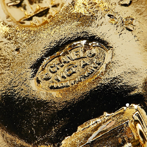 シャネル ヴィンテージ ココマーク ラウンド イヤリング ゴールド メッキ レディース CHANEL 【中古】