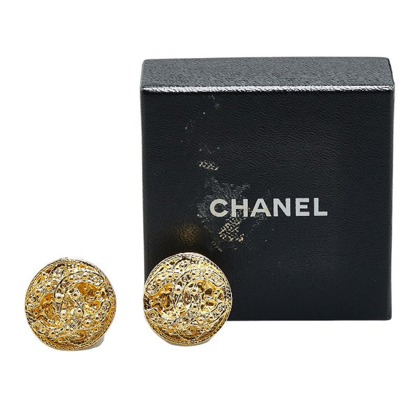 シャネル ヴィンテージ ココマーク ラウンド イヤリング ゴールド メッキ レディース CHANEL 【中古】