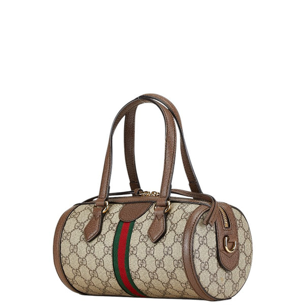 グッチ GGスプリーム オフィディア ハンドバッグ ショルダーバッグ 2WAY 602577 ブラウン ベージュ PVC レザー レディース GUCCI 【中古】