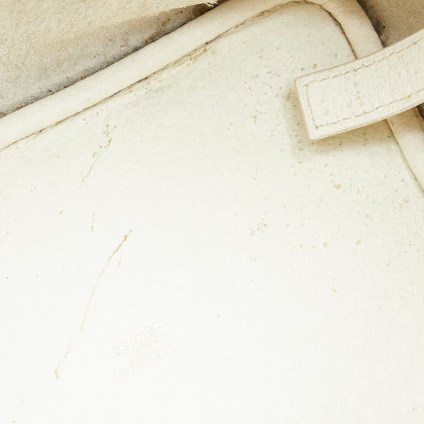 エルメス ピコタンPM ハンドバッグ ホワイト レッド トワルシェブロン レディース HERMES 【中古】