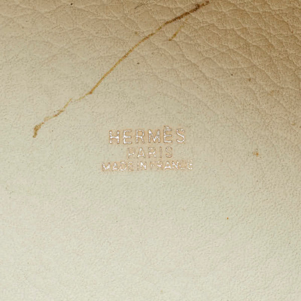 エルメス ピコタンPM ハンドバッグ ホワイト レッド トワルシェブロン レディース HERMES 【中古】