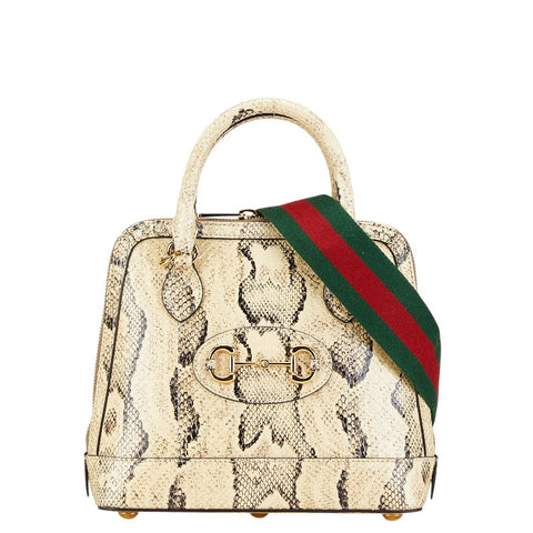 グッチ ホースビット シェリーライン ハンドバッグ ショルダーバッグ 2WAY 677367 ベージュ レザー レディース GUCCI 【中古】