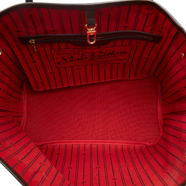 ルイ ヴィトン ダミエ ネヴァーフルMM トートバッグ ハンドバッグ N41358 ブラウン PVC レザー レディース LOUIS VUITTON 【中古】