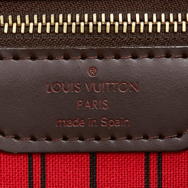 ルイ ヴィトン ダミエ ネヴァーフルMM トートバッグ ハンドバッグ N41358 ブラウン PVC レザー レディース LOUIS VUITTON 【中古】