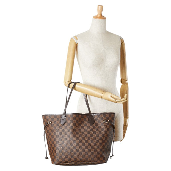 ルイ ヴィトン ダミエ ネヴァーフルMM トートバッグ ハンドバッグ N41358 ブラウン PVC レザー レディース LOUIS VUITTON 【中古】
