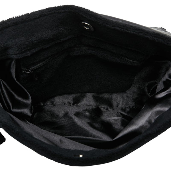 シャネル ココマーク ノベルティ 斜め掛け ショルダーバッグ ブラック ホワイト パイル レディース CHANEL 【中古】