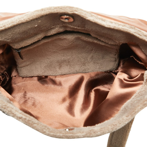 シャネル ココマーク ノベルティ 斜め掛け ショルダーバッグ ベージュ パイル レディース CHANEL 【中古】