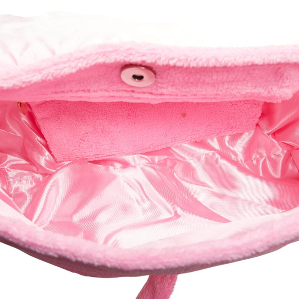 シャネル ココマーク ノベルティ 斜め掛け ショルダーバッグ ピンク パイル レディース CHANEL 【中古】