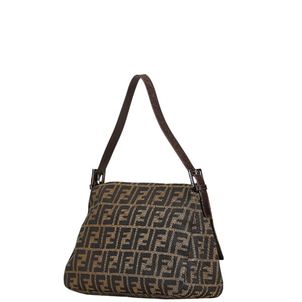フェンディ ズッカ マンマバケット ワンショルダーバッグ ハンドバッグ 26325 ブラウン  キャンバス レザー レディース FENDI 【中古】