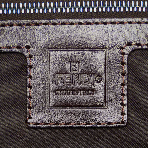 フェンディ ズッカ マンマバケット ワンショルダーバッグ ハンドバッグ 26325 ブラウン  キャンバス レザー レディース FENDI 【中古】