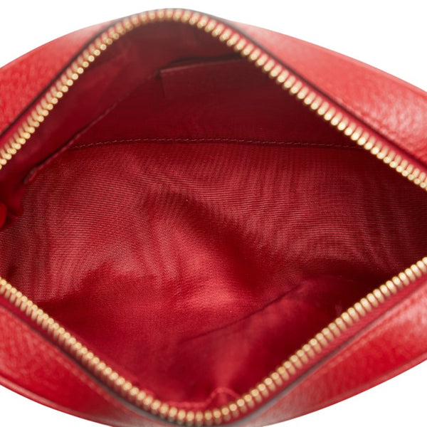 グッチ GGジャガード オフディア 斜め掛け ショルダーバッグ 517350 レッド ブルー レザー キャンバス レディース GUCCI 【中古】