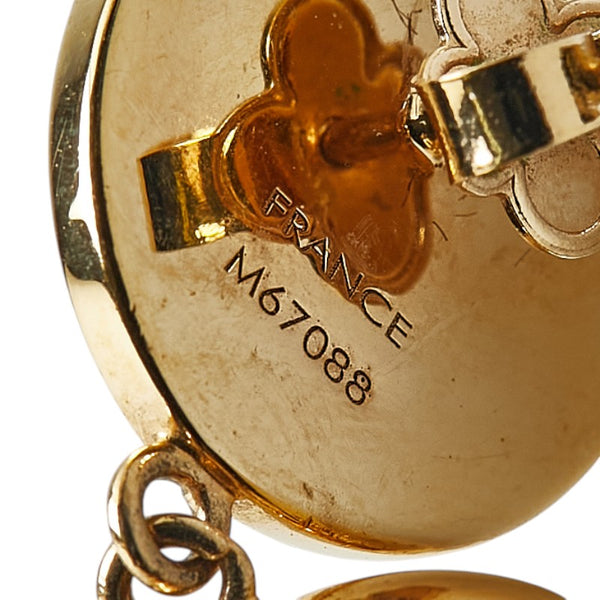 ルイ ヴィトン ビジュー ピアス M67088 ゴールド ブラウン メッキ レディース LOUIS VUITTON 【中古】