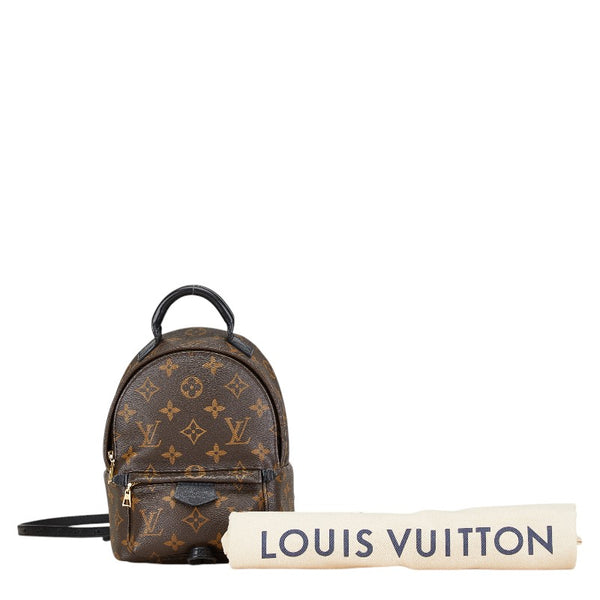 ルイ ヴィトン モノグラム パームスプリングス ミニ リュック バックパック M44873 ブラウン PVC レザー レディース LOUIS VUITTON 【中古】